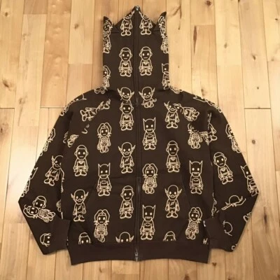 BAPE × DC Comics Full Zip Hoodie a bathing ape NIGO Brown Size S - Image 1 of 4