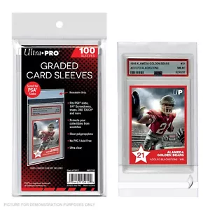 Ultra Pro PSA Graded Card Sleeves - Pack of 100 - Picture 1 of 3