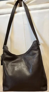 ROLFS Medium Dark Choc Brown Leather Shoulder Hobo Tote Soft Great Shape +10 - Picture 1 of 10