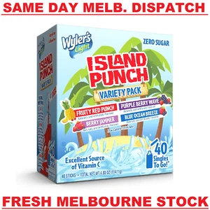 WYLER'S LIGHT ISLAND PUNCH ZERO SUGAR FREE Drink Mix 4 MIX FLAVOURS 40 Servings - Picture 1 of 8