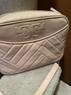 Tory Burch Pale Pink Leather .. Bag/..crossbody/shoulder  Quilted Pattern Large