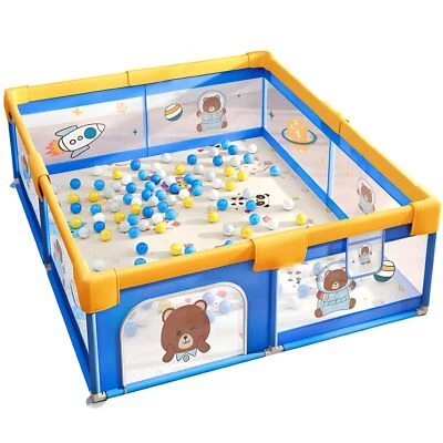 Playpen 200 x 180 cm baby foldable baby barrier playpen crawling screen - Image 1 of 4