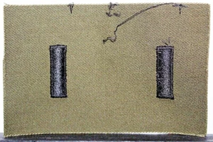 US Army 1st First Lieutenant LT Pair OD Fatigue Uniform Rank Insignia Patch - Picture 1 of 1