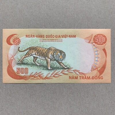 Iconic Tiger Note. Vietnam South DONG 1972 Vietnamese Currency. War Banknote - Image 1 of 4