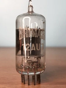 Brimar 12AU7 ECC82 Long Plate Side Getter Valve/Vacuum Tube Tested (#24) - Bild 1 von 5