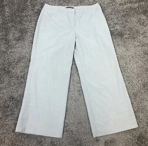 Ashley Stewart Womens Wide Leg Dress Pants Size 16W Striped Flat Front Textured - Picture 1 of 14