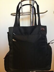 TUMI BLACK BALLISTIC NYLON 14 by 15 by 4 inch WORK OR TRAVEL TOTE EXCELLENT COND