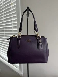 Neu mit Etikett Coach F36704 Mini Christie Carryall Umhängetasche Handtasche aus genarbtem Leder - Bild 1 von 11