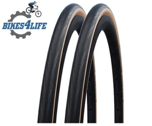 2 x Schwalbe Lugano 700 x 28c Tan/Bronze Cycle Tyres - Picture 1 of 1