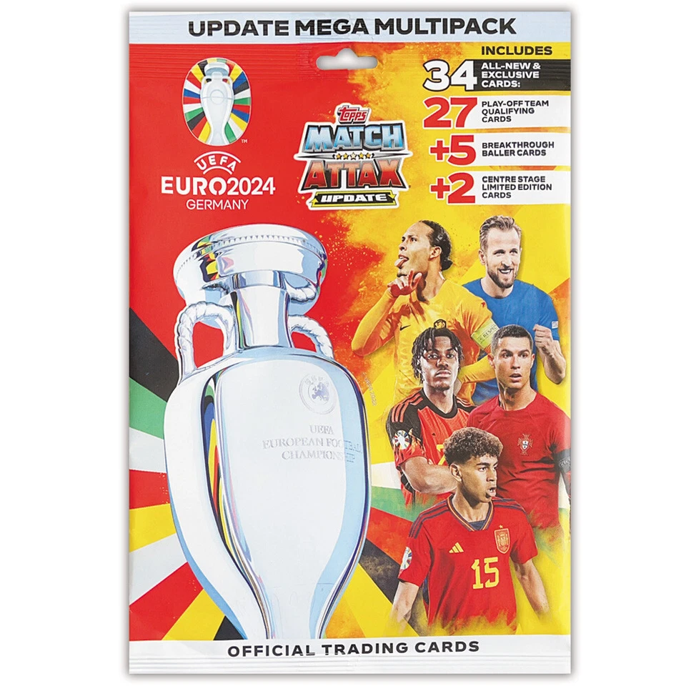 Topps UEFA EURO 2024 Germany Match Attax Trading Cards – Update Mega Multipack