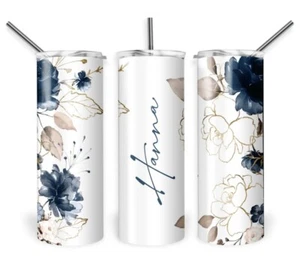 Custom Name 20oz Skinny Tumbler Custom Drinkware With Straw double Wall Sublimat - Picture 1 of 3