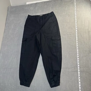 Madewell Women’s Black Cargo Jogger Stretch Twill Ankle Pant Size 29 - Picture 1 of 7