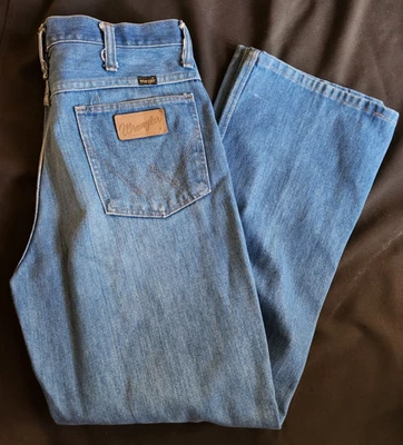 Vintage WRANGLER 945 Jeans 33 X  28   Flare Bottoms  Worn - Image 1 of 4