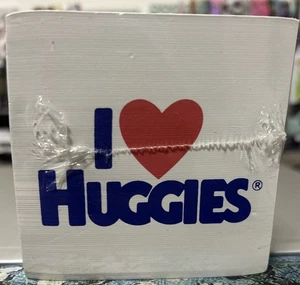 Vintage Werbung Notizblock I Herz Huggies 3 1/2 quadratisch - Bild 1 von 6