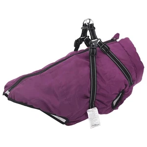 vidaXL Dog Coat with Harness Waterproof Reflective Purple 6XL - Picture 1 of 6