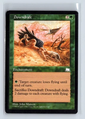 (2x) DOWNDRAFT – MTG Magic the Gathering Card – Weatherlight – Uncommon - Image 1 of 4