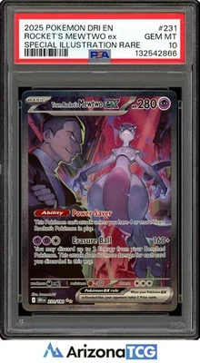 Pokemon 2025 Team Rocket's Mewtwo ex 231/182 SIR Destined Rivals GEM MINT PSA 10 - Image 1 of 3