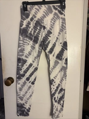 Women’s Leggings Gray and White Tie Dye Size Medium NWOT - Image 1 of 3