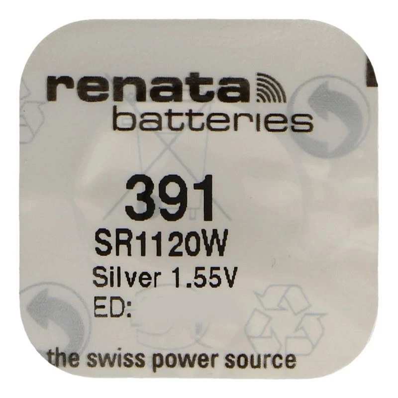 [702644] RENATA Pile bouton Silver Oxyde 391 / SR1120W 0% mercure