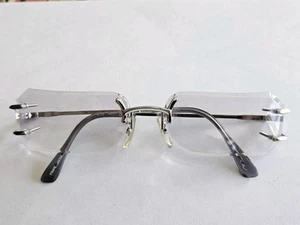 Vintage Retro Tura Mod 181 - HE Eyeglasses Rimless Silver Japan New Old Stock! - Picture 1 of 11
