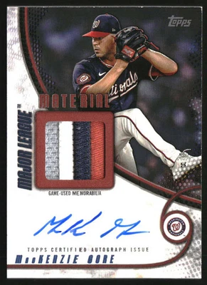 2025 Topps Major League Material Autographs Red #MLMA2-MG MacKenzie Gore Auto /5 - Image 1 of 2