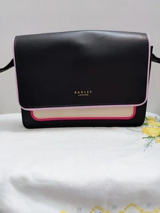 Radley London Selby Street Black Multi Crossbody Leather Flap Top - Picture 1 of 16