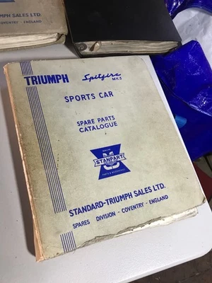 Triumph Spitfire Mk3 Sports Car Spare Parts Catalogue - image 1 of 4