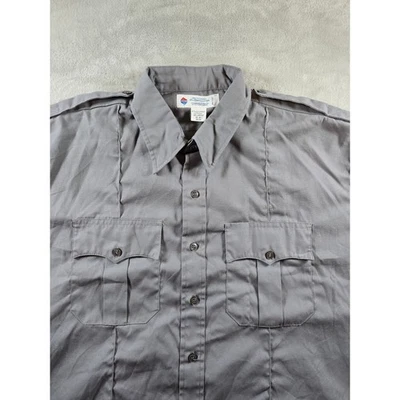 Camisa Uniforme Liberty Para Hombres 2XL Gris Manga Larga Trabajo Utilidad Abotonada Foto 1 de 4