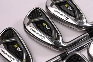 Left Hand Taylormade M2 2017 Irons / 5-PW+SW / Regular Flex REAX High Launch 88 - Picture 1 of 7
