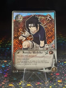 Sasuke Uchiha- Open Your Eyes - Diamond Foil 026 - 2002 Naruto TCG - DAMAGED - Picture 1 of 4