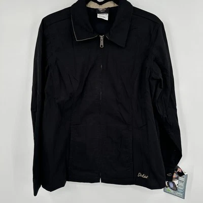 Chaqueta Dickies Mujer Pequeña Negra Elástica Sarga Ligera Ajuste A Medida Nueva Foto 1 de 4