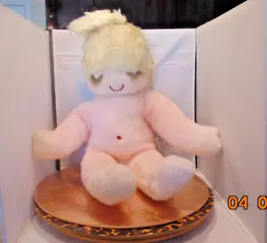 Vintage Frau Noah rosa Plüsch Stofftier Puppe mit blonden Haaren 24 Zoll groß - Made in USA - Bild 1 von 8