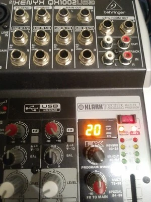 Behringer QX1002USB Xenyx10-Input 2-BusMixer/power supply.UNTESTED IN LIVE READ - Image 1 of 4
