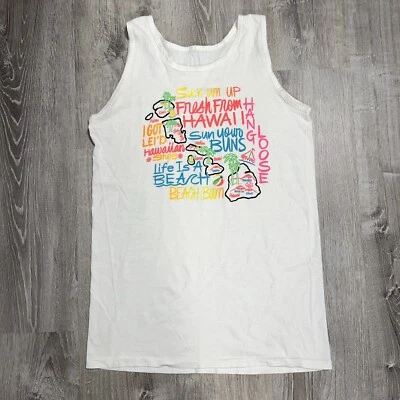 Vintage 80's DELTA 2XL Single Stitch Tank Top Shirt HAWAII USA Cotton Rayon - Image 1 of 4