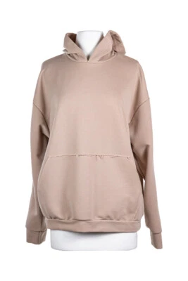 Boohoo Women Sweaters Hoodie 8 Beige Polyester - Image 1 of 2