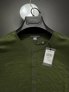 John Varvatos Collection Luxury Henley - Lino Mercerizado - Bordes Corte Crudo - 2020 - Imagen 1 de 17