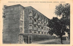 Freshman Hall For Women Emporia State Teachers College Emporia, KS 1954 Postkarte - Bild 1 von 2