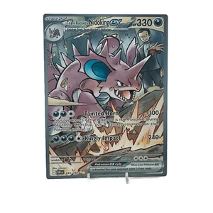 Team Rocket's Nidoking EX SIR - Destined Rivals | Jumbo Metal 6" x 8" Card Gift - Picture 1 of 3