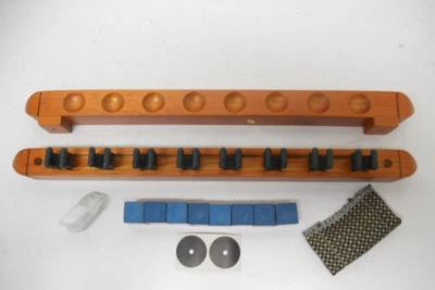 Soporte para tacos de billar de madera de roble para 8 tacos de billar, más MÁS Foto 1 de 3