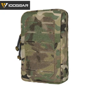 IDOGEAR Tactical Pouch MOLLE Vertical Utility Pouch Laser Cutting Sundry Bag MC - Picture 1 of 16