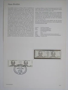 Bund Ministerkarte Typ IV 1975 Din A 5 Mi.Nr. 832 Hans Böckler - Picture 1 of 1