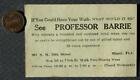 1940 50 Era Miami Florida Professor Barrie Scientific Life Reader Business Card 