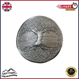 "Hebilla de cinturón HW Celtic Tree of Life Highland escocesa falda escocesa acabado cromado 3" - Imagen 1 de 2