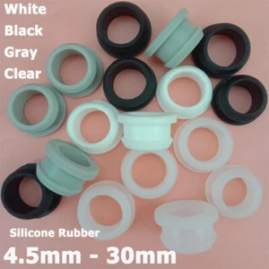 4.5mm-30mm Double Side Silicone Rubber Grommet Plug Bung Cable Wire Protect Bush - Picture 1 of 14