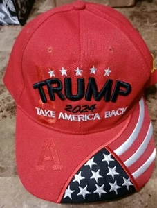Gorra de béisbol Trump 2024 Take America Back Again azul rojo blanco patriótica nueva - Imagen 1 de 4