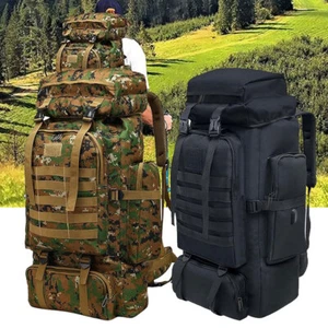 80L Rucksack Wasserdicht Wanderrucksack Trekking Outdoor Reiserucksack Groß - Bild 1 von 20