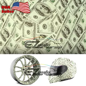 Pellicola idrografica 19"x38"" trasferimento acqua idroimmersione trasferimento 100 dollari banconota Benjamin #12 - Foto 1 di 6