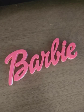 Barbie Style Logo sign decor ~6in Cover