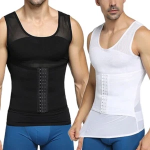 Hombres Adelgazante Body Modelador Chaleco Abdomen Camisa de compresión Gimnasio Entrenamiento Prenda para el torso sin mangas - Imagen 1 de 48
