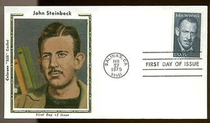 1773 JOHN STEINBECK FDC SALINAS, CA COLORANO "SILK" CACHET - Picture 1 of 1